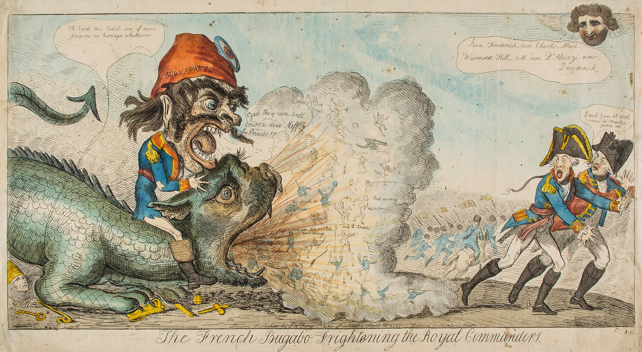 Cruikshank (Isaac) - The French Bugabo Frightening the Royal Commanders, a barely recognisable