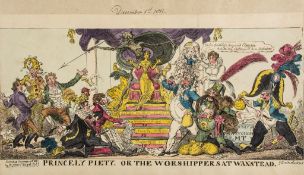 Cruikshank (George) - Princely Piety, or the Worshippers at Wanstead, Napoleonic interest