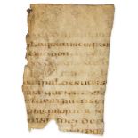 Fragment from the earliest copy of St. Augustine, - In Johannis evangelium tractatus , in Latin