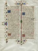 Leaf from the Llangattock Breviary, also - known as the Breviary of Leonello d’Este, in Latin  known