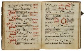 Pocket monastic Antiphoner, - in Latin, decorated manuscript on paper [Germany or Low Countries