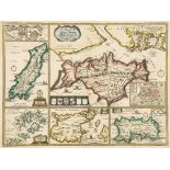 Hampshire.- [Lea (Philip)] - A Map of the Isle of Wight, Portsea, Halinge, also the Islands of