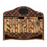 Miniature Books.- - The Thistle Library,  collection of  18 miniature books bound in cloth tartan