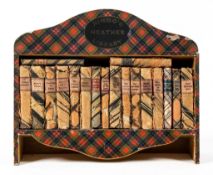 Miniature Books.- - The Thistle Library,  collection of  18 miniature books bound in cloth tartan