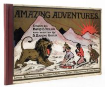 Baring Gould (S.) - Amazing Adventures,  first edition,     coloured title-page and 24 full-page