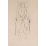 Dorothy Hepworth (1898-1978) - Seated Lady pencil on paper 18 x 12 1/4 in., 45.8 x 31.2 cm Though