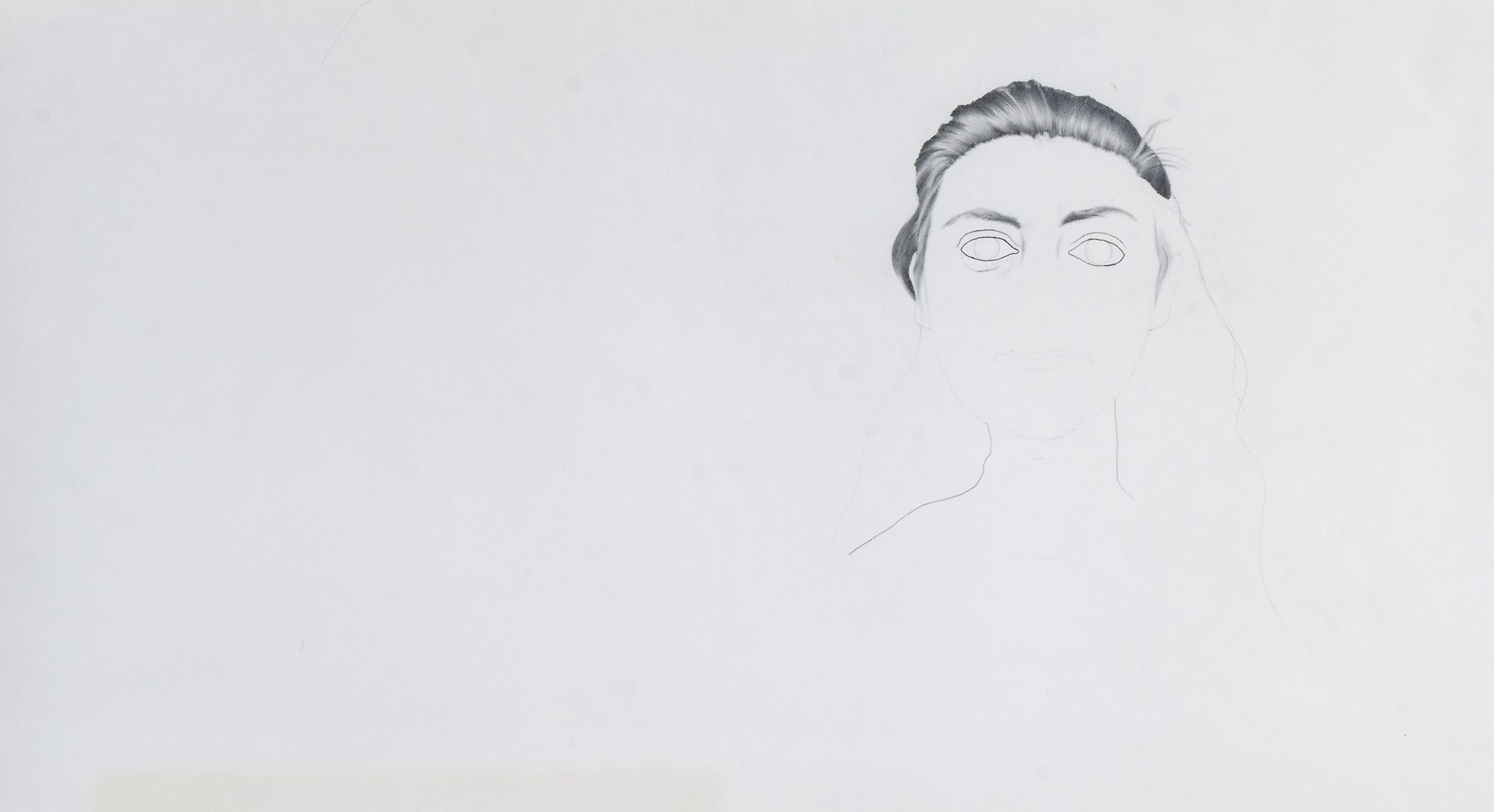 Colin Self (b.1941) - Margaret, 1972 pencil on paper, inscribed Colin Self - Margaret - January 1972