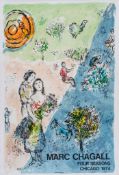** Marc Chagall (1887-1985) - The Four Seasons lithographic poster printed in colours, 1974, printed