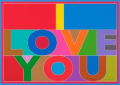 Peter Blake (b.1932) - I LOVE YOU scr eenprint in colours, 2013, signed and inscribed 'A/P 3' in