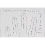 Richard Long (b.1945) - Portishead to Wetbourne, 2008 pencil on paper, signed, titled, dated and