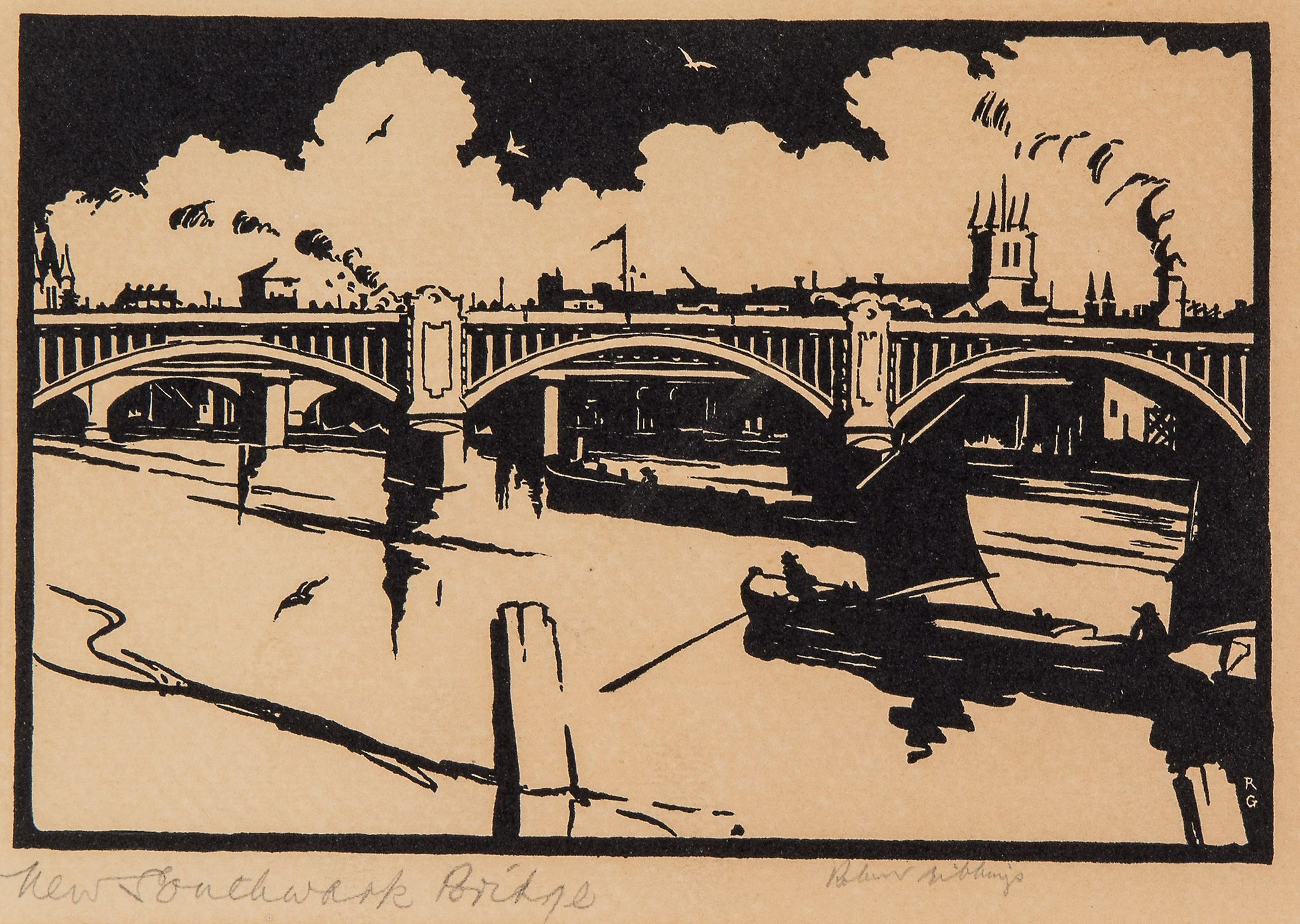 Robert Gibbings (1889-1958) - Views of London (4 works) four woodcuts, each signed and titled 'Old - Image 3 of 3