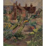 William Ratcliffe (1870-1955) - Flower Garden watercolour on paper, signed at lower right 13 1/2 x