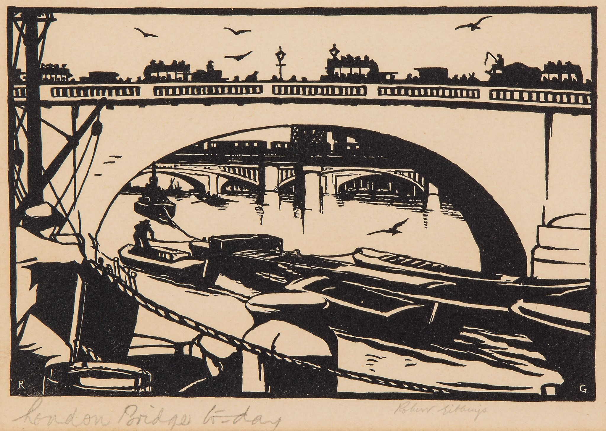 Robert Gibbings (1889-1958) - Views of London (4 works) four woodcuts, each signed and titled 'Old