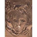Man Ray (1890-1976) - Mask bronze relief, 1971, signed in the cast, numbered 66/90 180 x 134 mm (7 x