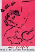 ** Marc Chagall (1887-1985) - The Painter in Rose lithographic poster printed in colours, 1959, from