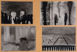 Colin Self (b.1941) - Last year at Marienbad, 1971 four works, ink and wash on paper 14.5 x 21.5