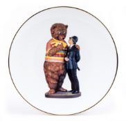 Jeff Koons (b.1955) - Bear and Policeman screenprint in colours on a porcelain plate, 2013, signed