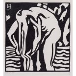 Horace Asher Brodzky (1885-1969) - Bather linocut printed in black, 1919, signed in pencil, numbered