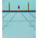 Ronald Birrell (1937-2005) - Hot and Cold Sprays, and Swimmer, 1968 acrylic on canvas, signed and