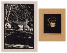 Robert Gibbings (1889-1958) - Ape; The Mill two wood-engravings, each signed in pencil, both on wove