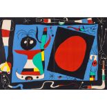 Joan Miró (1893-1983) - Femme Derrière le Miroir (M.174) lithograph printed in colours, 1956,