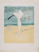 Man Ray (1890-1976) - Mon Premier Amour soft-ground etching with screenprint in colours, signed