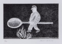 David Hockney (b.1937) - Riding around on a Cooking-Spoon (T.104) etching with aquatint, 1969,