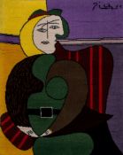 Pablo Picasso (1881-1973) - Femme Assise Dans Un Fauteuil Rouge woven rug, after the original
