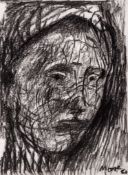Henry Moore (1898-1986) - Head of a Girl Section Line (c.602) lithographic crayon on transfer paper,