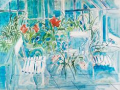 Andrea Tana (b.1940) - Conservatory, 1980 oil on canvas, signed and dated at lower right 30 x 40