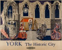 Edward Bawden (1903-1989) - York the Historic City lithograph printed in colours, 1954, transport