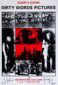 Gilbert and George (b.1943 & b.1942) - Are You Angry or Are You Boring? offset lithographic poster