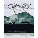 Chu Teh-Chun (1920-2014) - Mountain lithograph printed in colours, signed in black ink, inscribed