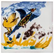 Paula Rego (b.1935) - Pheasant painted ceramic tile, 1993, signed in black ink verso, numbered 118/