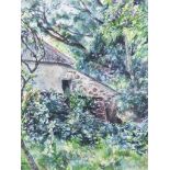 British School (20th Century) - Untitled (Woodland Farm Building) watercolour on paper 15 1/2 x 11