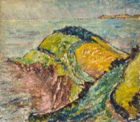 Cyril Power (1872-1951) - Coastal Scene III, c1943 oil on board 13 1/4 x 15 in., 33.7 x 38.2 cm
