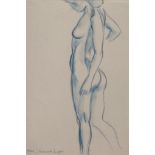 John Buckland-Wright (1897-1954) - Nude 'Outline', turning away, c1947 coloured chalks on paper,
