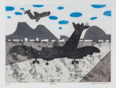 Julian Trevelyan (1910-1988) - Runaway (T.274) etching with aquatint printed in colours, 1973,