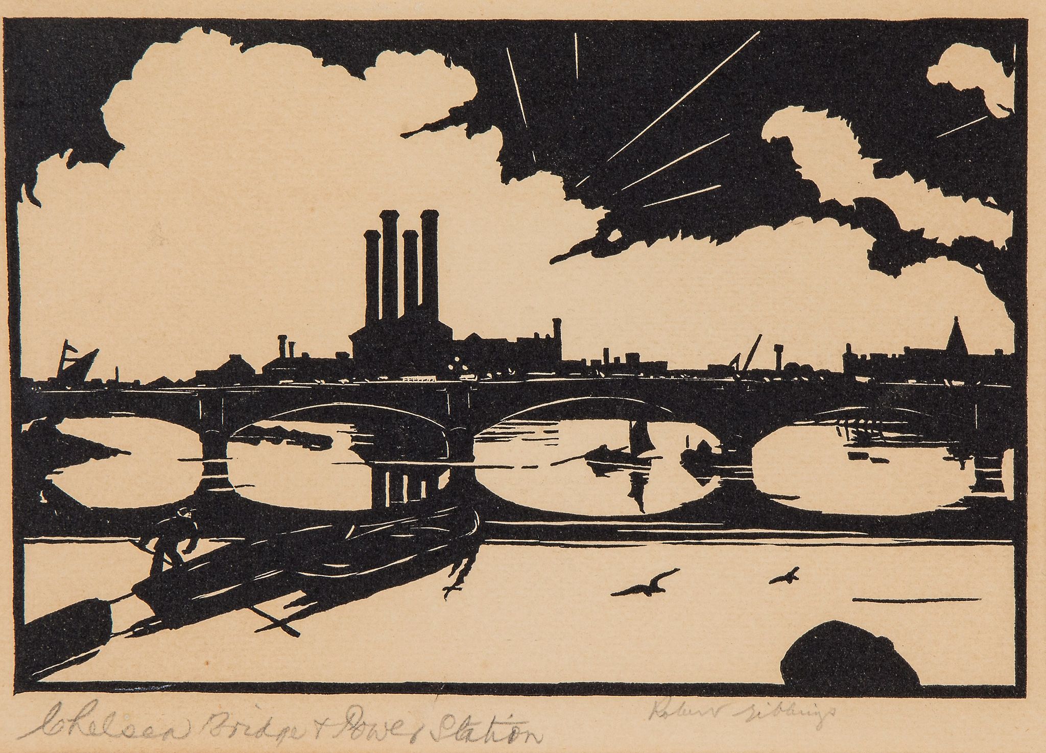 Robert Gibbings (1889-1958) - Views of London (4 works) four woodcuts, each signed and titled 'Old - Image 2 of 3