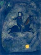 Marc Chagall (1887-1985) - Mounting the Ebony Horse, Pl. 12 (M. 47) lithograph printed in colours,