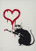 Banksy (b.1974) - Love Rat screenprint in colours, 2004, numbered 395/600, published by Pictures