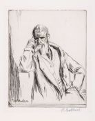 Gerald Leslie Brockhurst RA, RE (1890-1978) - Marquett, etching with drypoint, [F.51], signed in