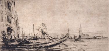 James McBey (1883-1959) - The Gondolier, etching with drypoint, [H.237], signed in ink lower