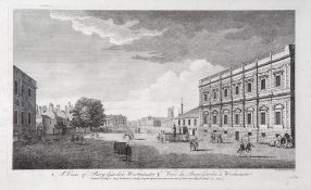 A small mixed group of views of London, including a view of Privy-Garden Westminster, by Boydell,