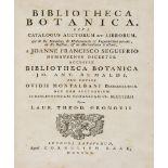 Seguier (Jean François) - Bibliotheca botanica, sive catalogus auctorum et librorum... 3 parts in