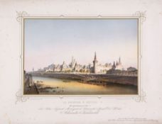 Weiss (Joseph) After. - Le Kremlin à Moscou,  chromolithograph with an ornate printed gilt border,