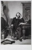 Faed (James) - Shakespeare in his study, seated portrait after John Faed R.S.A.,  mixed-method