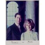 CHARLES & DIANA - Mounted 37.5 x 30cm colour, head and shoulders photograph by Lord... Mounted 37.