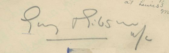 GIBSON, GUY - Autograph book containing the rare signature of Guy Gibson, signed Autograph book