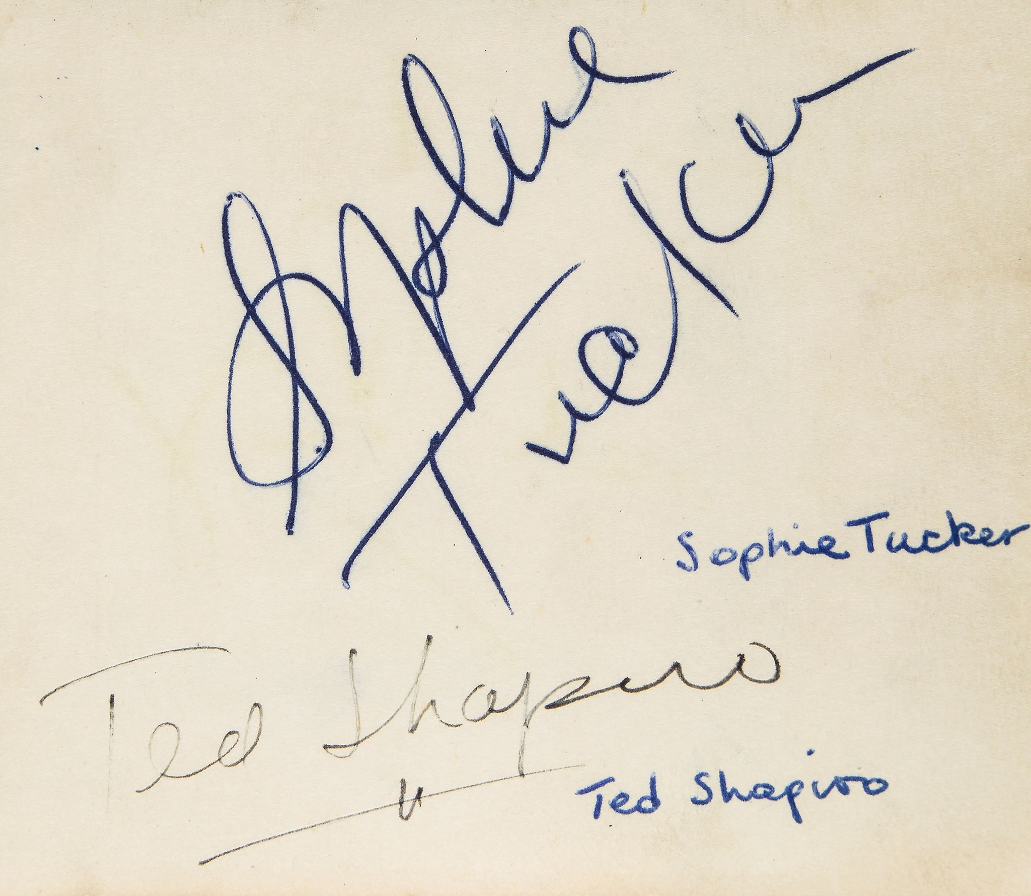 AUTOGRAPH ALBUM - MUSICIANS AND ACTORS - Autograph album containing signatures of actors, music hall - Image 3 of 4